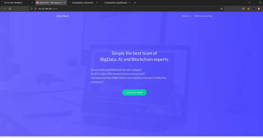 ultratech tryhackme walkthrough