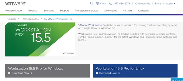 Download VMware Workstation Pro 15.5